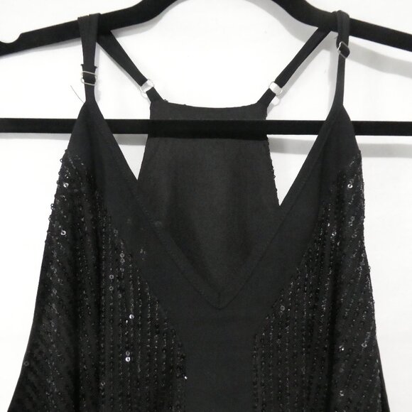 Unbranded | P2P 24 inches measured | Black Sequin Racerback Tank Top - Picture 4 of 13